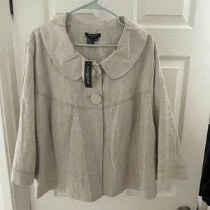 Sandro Sportswear NWT Women's Linen Cape/Blazer Size 1X